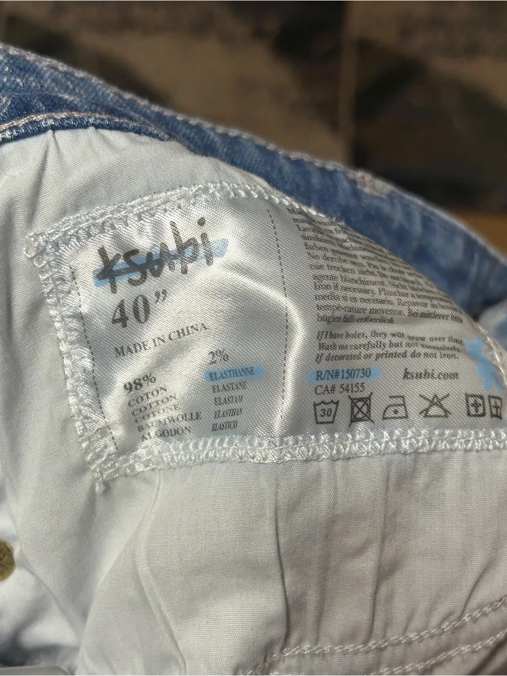 NWT KSUBI 23 VAN WINKLE JEAN 